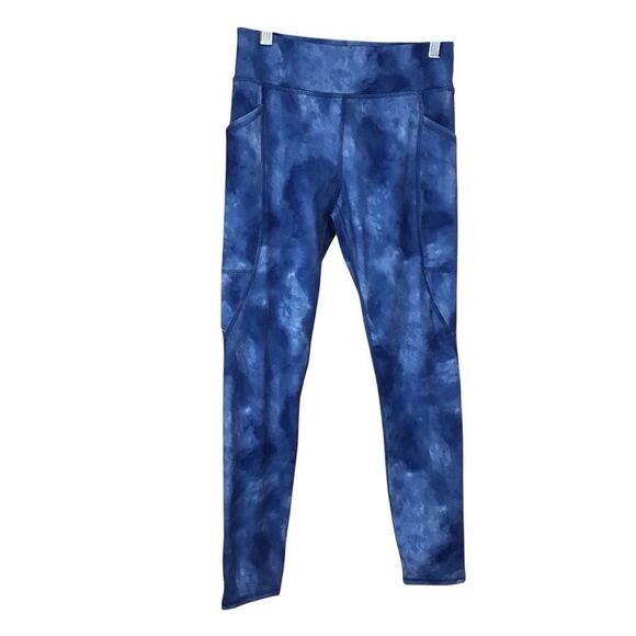 Athletic Works Girls Blue Leggings L (10-12) - Picture 1 of 4